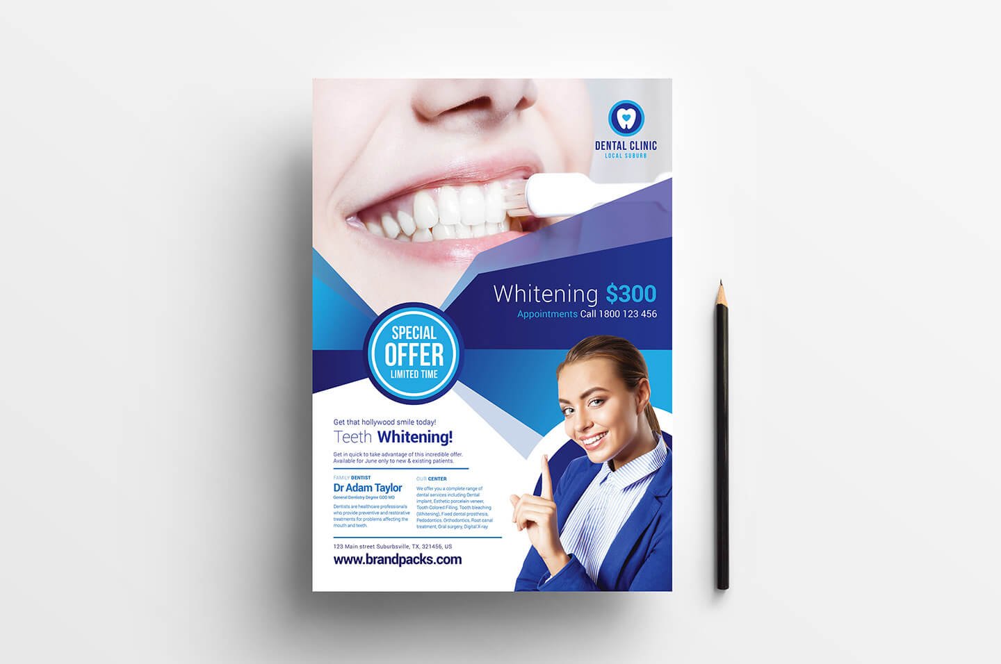 Free Dental Clinic Poster Template – Psd, Ai & Vector Within Medical Office Brochure Templates