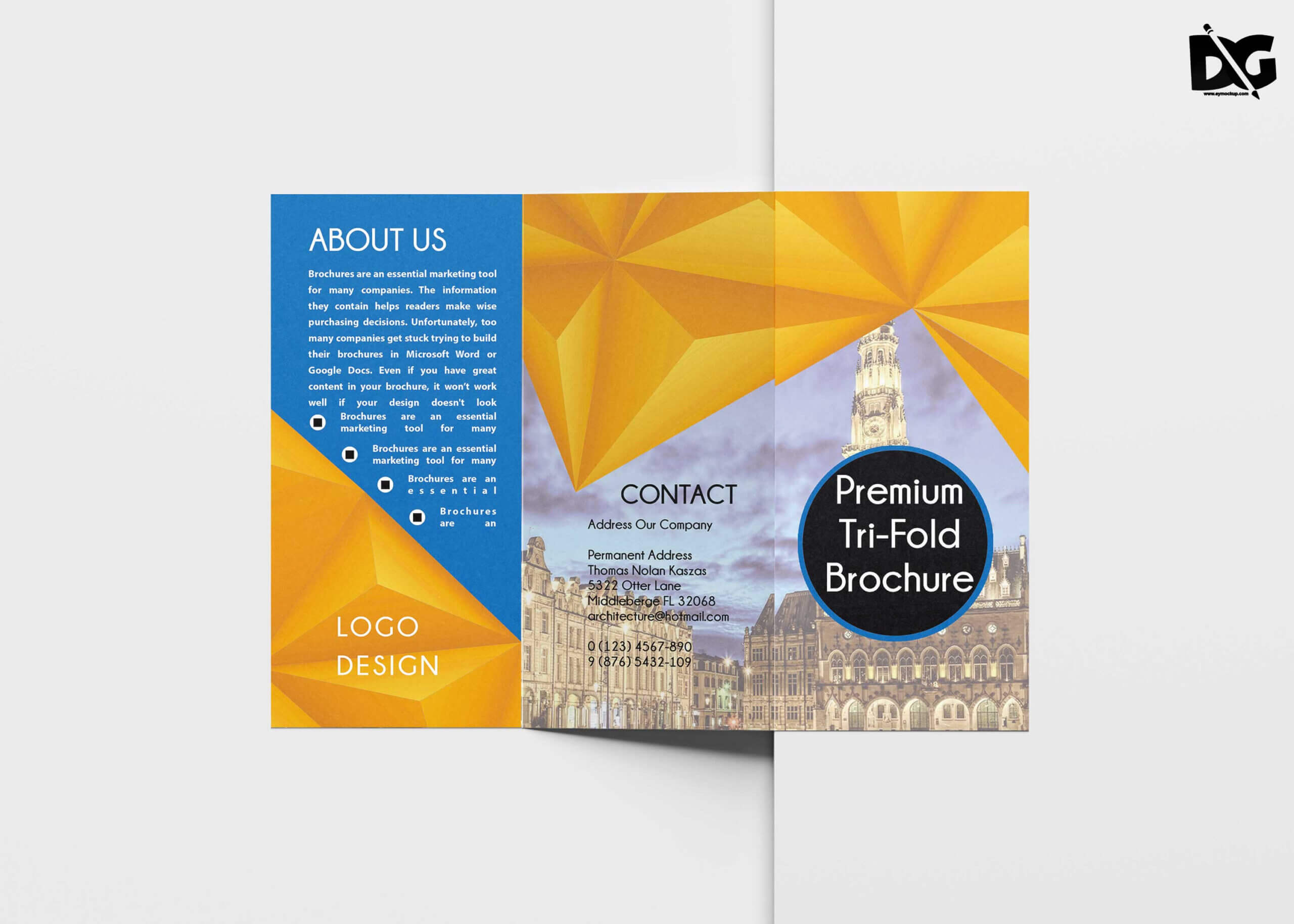 Free Download Architectural Tri Fold Psd Brochure Template Inside Architecture Brochure Templates Free Download