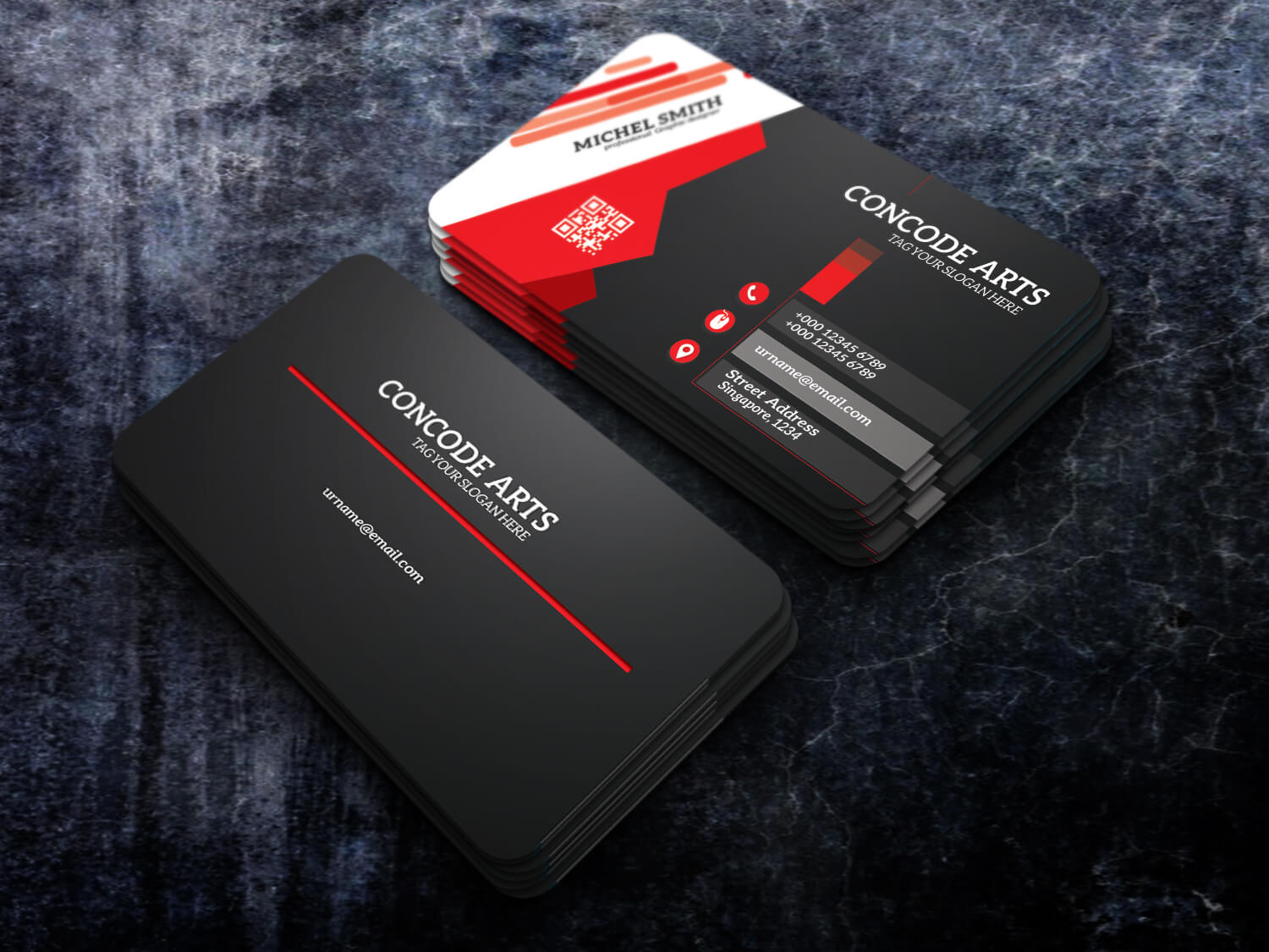 Free Download Black Colour Professional Business Cards Vol In Professional Business Card Templates Free Download