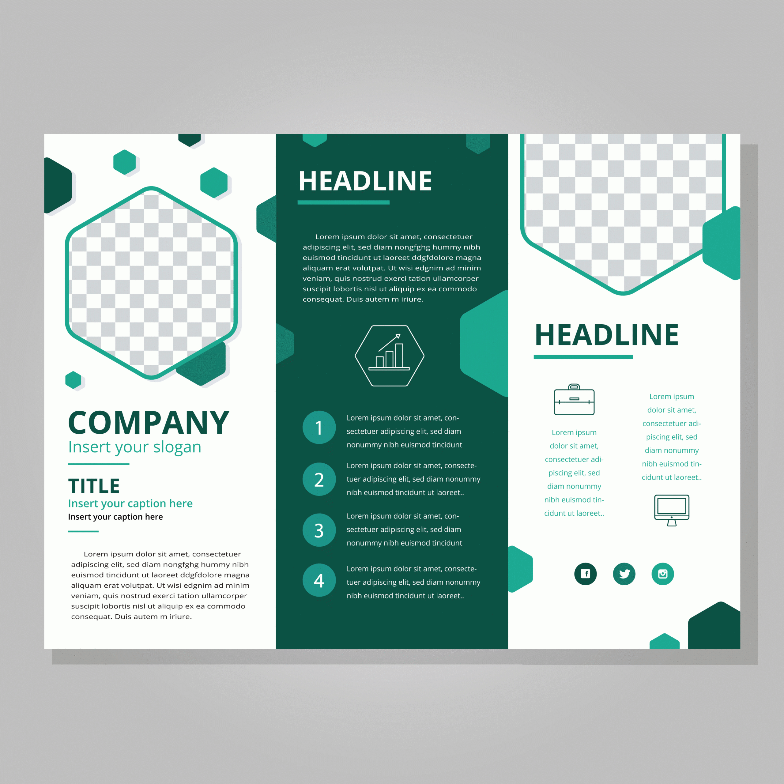 Free Downloadable Tri Fold Brochure Template Calep For Illustrator