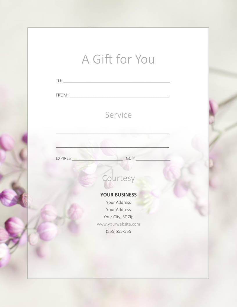 Free Gift Certificate Templates For Massage And Spa For Massage Gift Certificate Template Free Printable