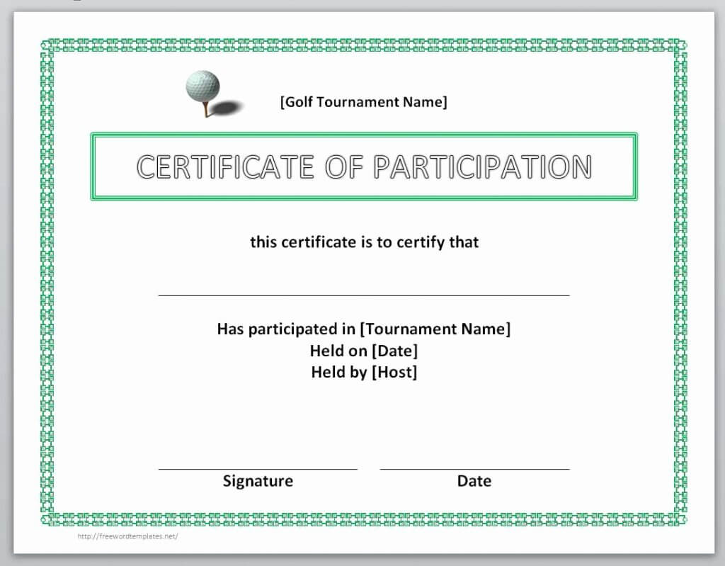 Free Golf Certificate Templates For Word – Dalep.midnightpig.co With Golf Certificate Templates For Word