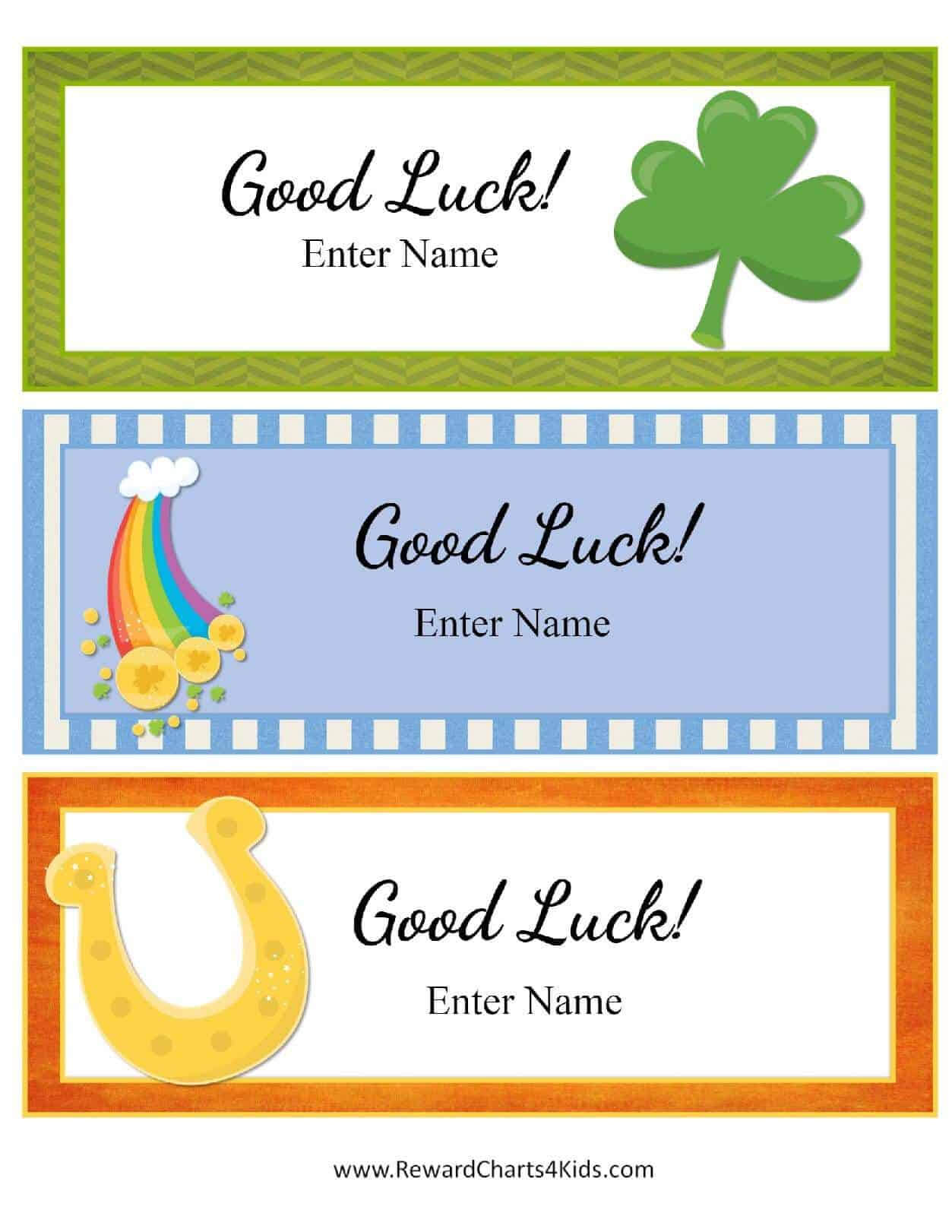 Free Good Luck Cards For Kids | Customize Online & Print At Home With Good Luck Card Templates