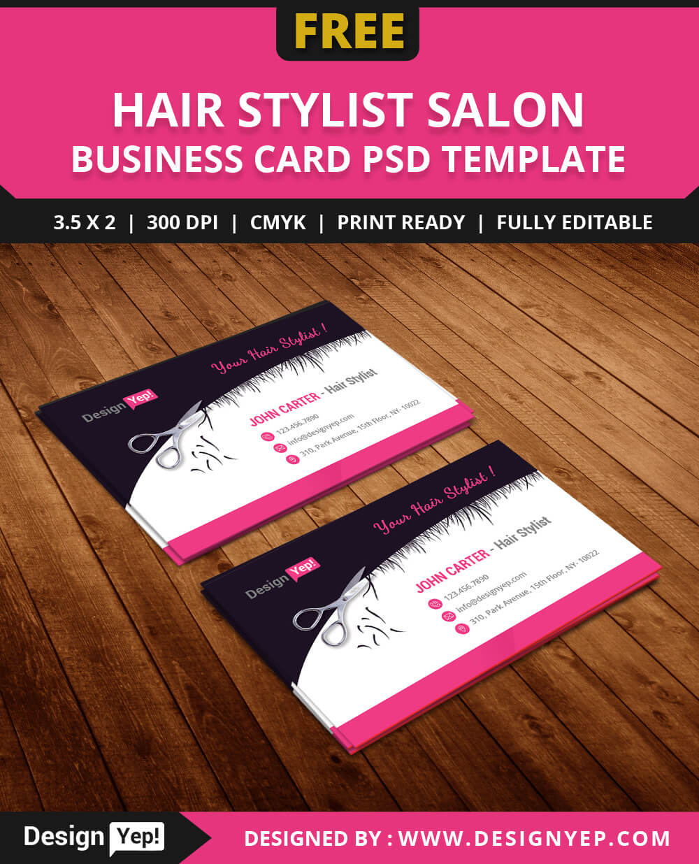 Free Hair Stylist Salon Business Card Template Psd On Behance Regarding Hair Salon Business Card Template