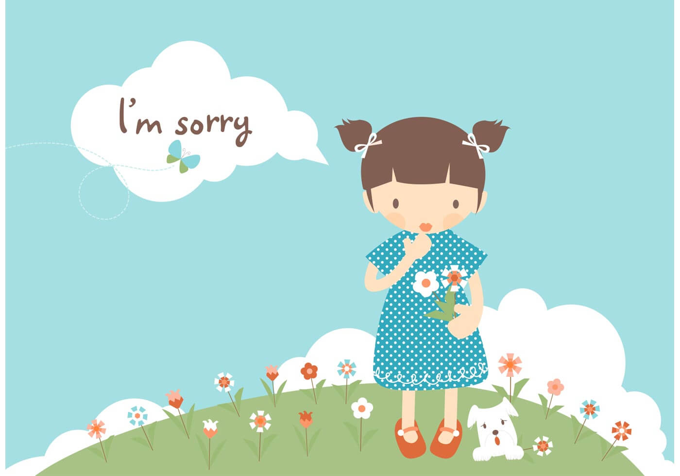 Free I'm Sorry Card Vector – Download Free Vectors, Clipart Inside Sorry Card Template