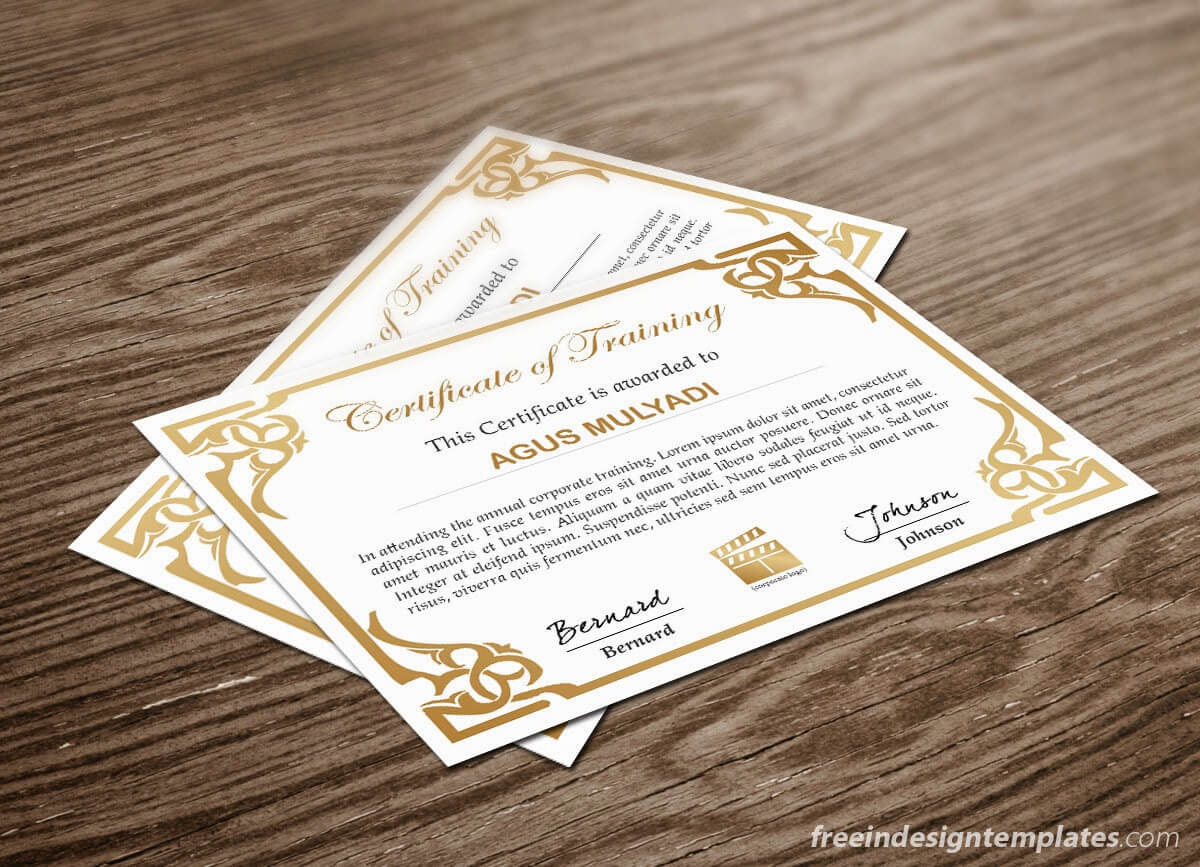 Free Indesign Certificate Template #1 | Free Indesign With Indesign Certificate Template