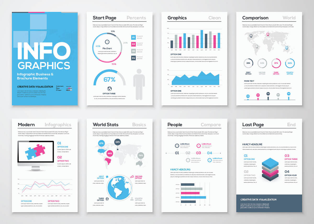 Free Infographic Brochure Template | Ai On Behance Regarding Illustrator Brochure Templates Free Download