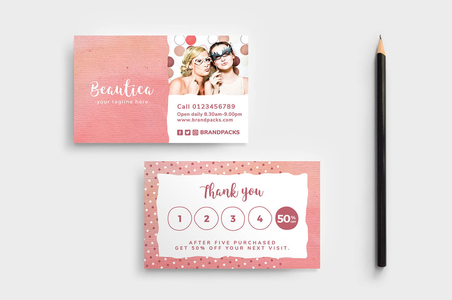 Free Loyalty Card Templates - Psd, Ai & Vector - Brandpacks For Loyalty Card Design Template