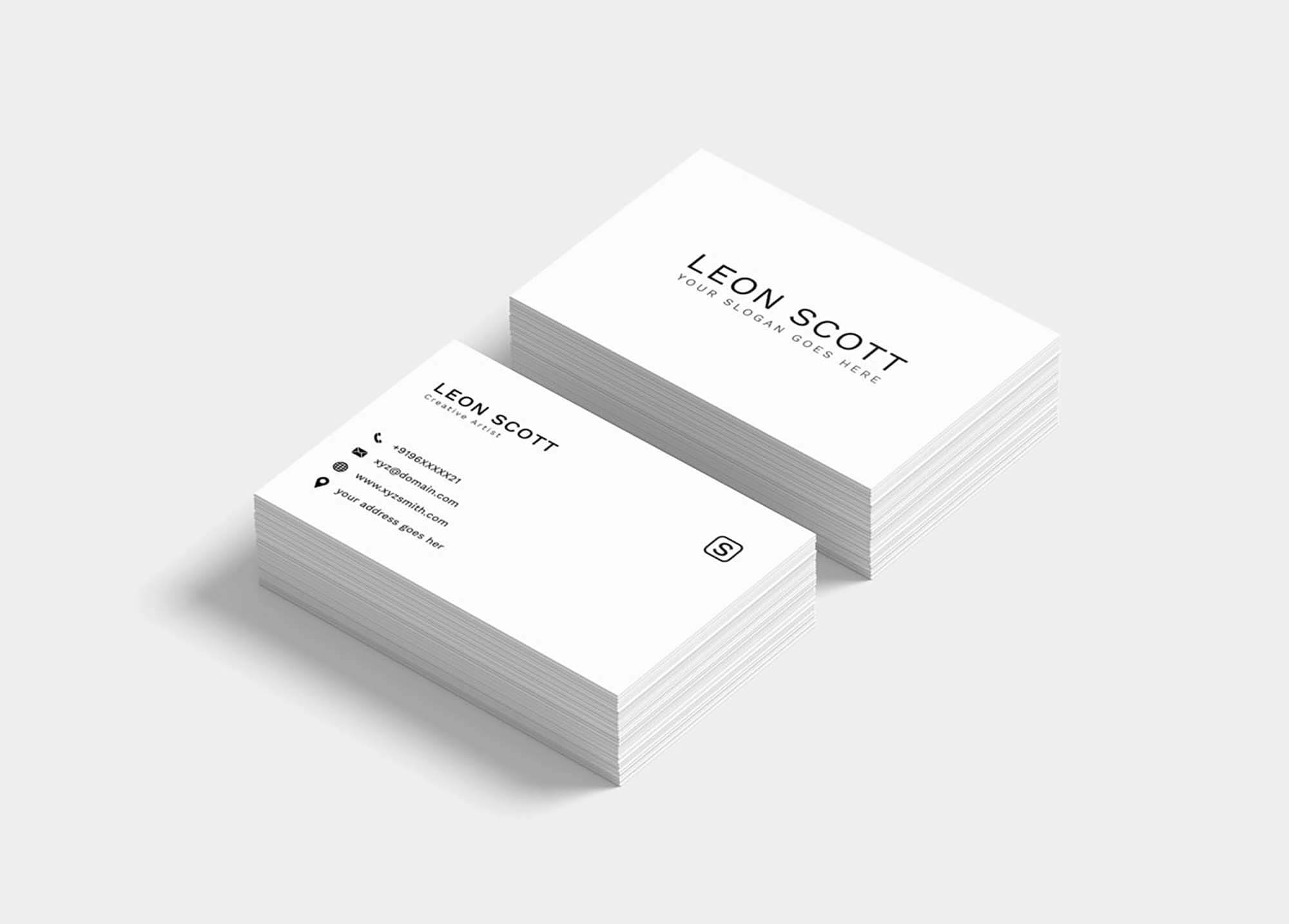 Free Minimal Elegant Business Card Template (Psd) Pertaining To Name Card Template Photoshop