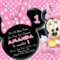Free Minnie Mouse 1St Birthday Invitations Templates – Calep Within Minnie Mouse Card Templates