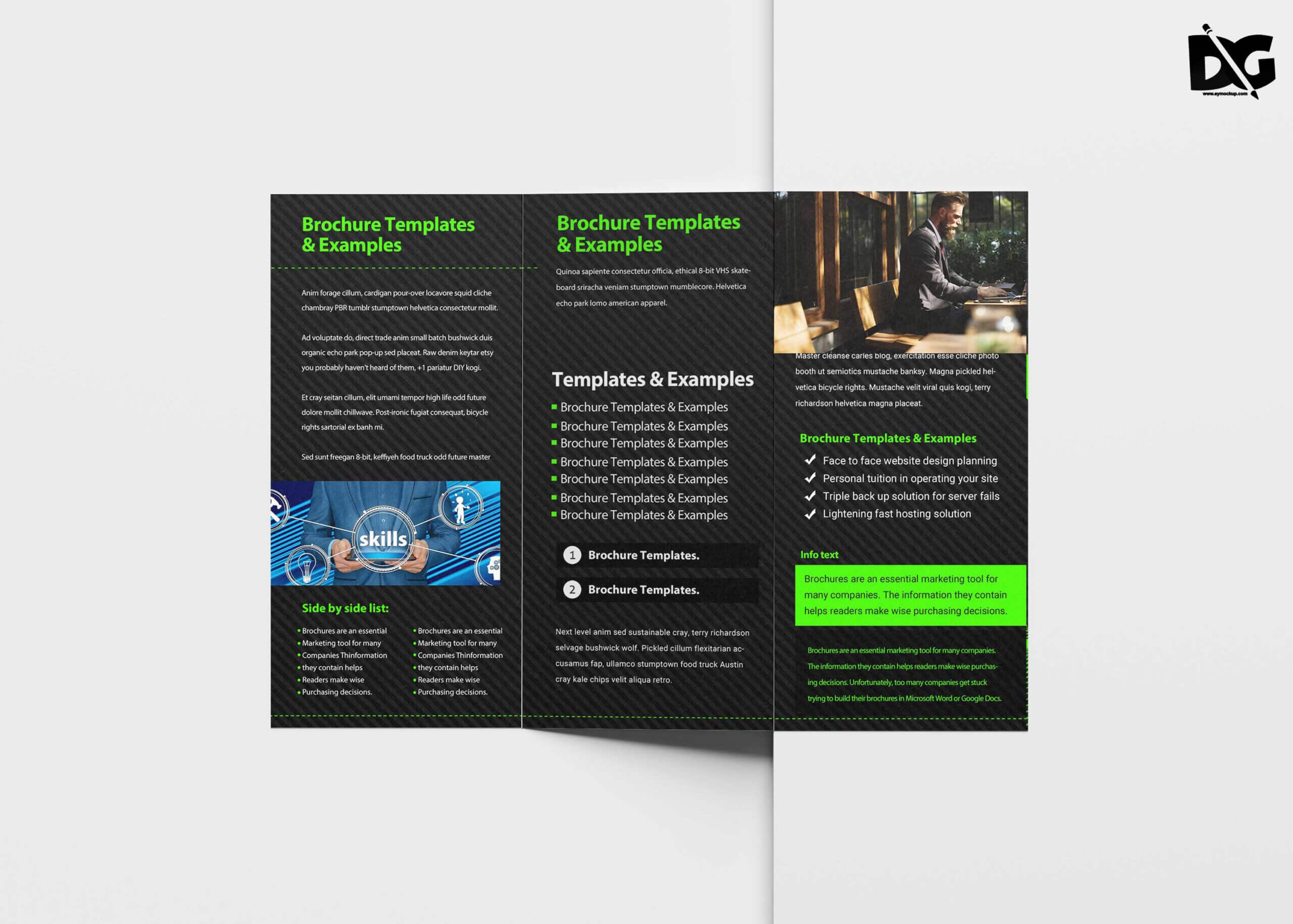 Free Operation Tri Fold Brochure Template | Free Psd Mockup Intended For Pop Up Brochure Template