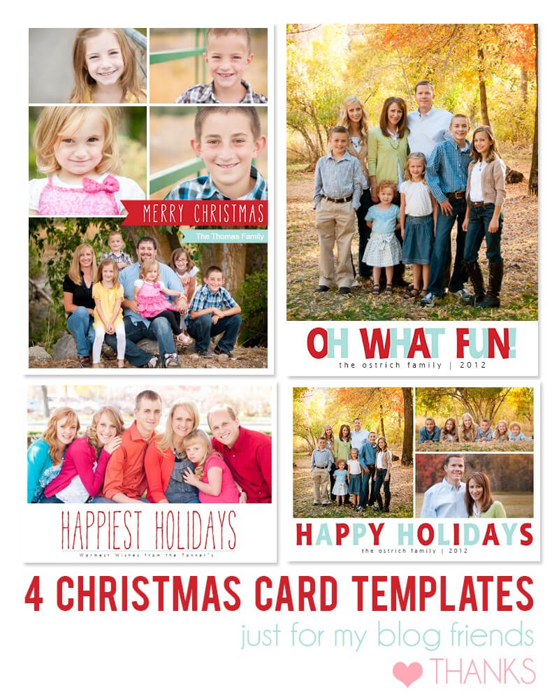 Free Photoshop Holiday Card Templates From Mom And Camera With Free Christmas Card Templates For Photographers
