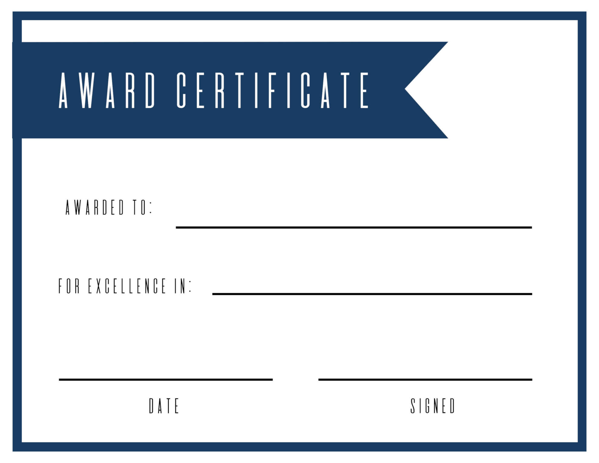 Free Printable Award Certificate Template Paper Trail Design Pertaining To Free Printable 