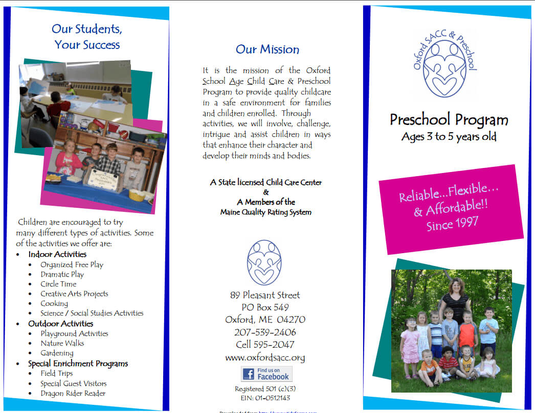 Free Printable Brochure – Calep.midnightpig.co With Brochure Templates For School Project