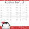 Free Printable Christmas Gift List Template In Christmas Card List Template