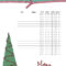 Free Printable Christmas Gift List Template with Christmas Card List Template