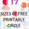 Free Printable Circle Templates – Large And Small Circle Inside Free Printable Punch Card Template