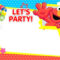Free Printable Elmo Birthday Invitation Card | Invitations In Elmo Birthday Card Template