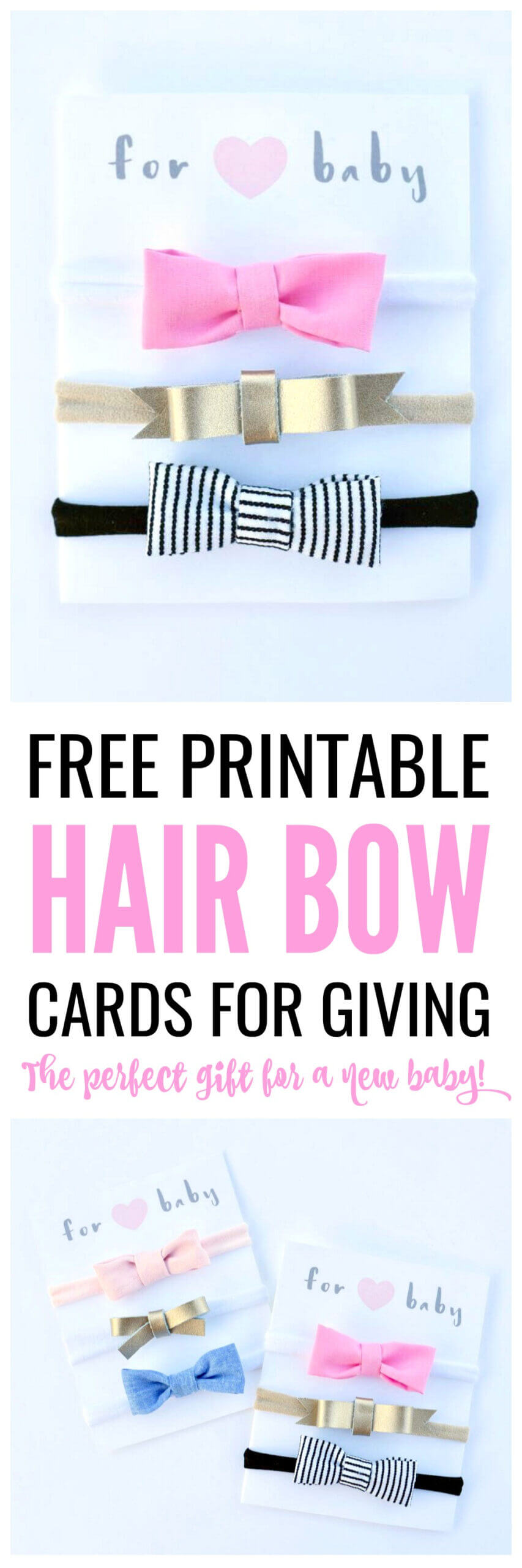 Free Printable Hair Bow Cards For Diy Hair Bows And Inside Headband Card Template