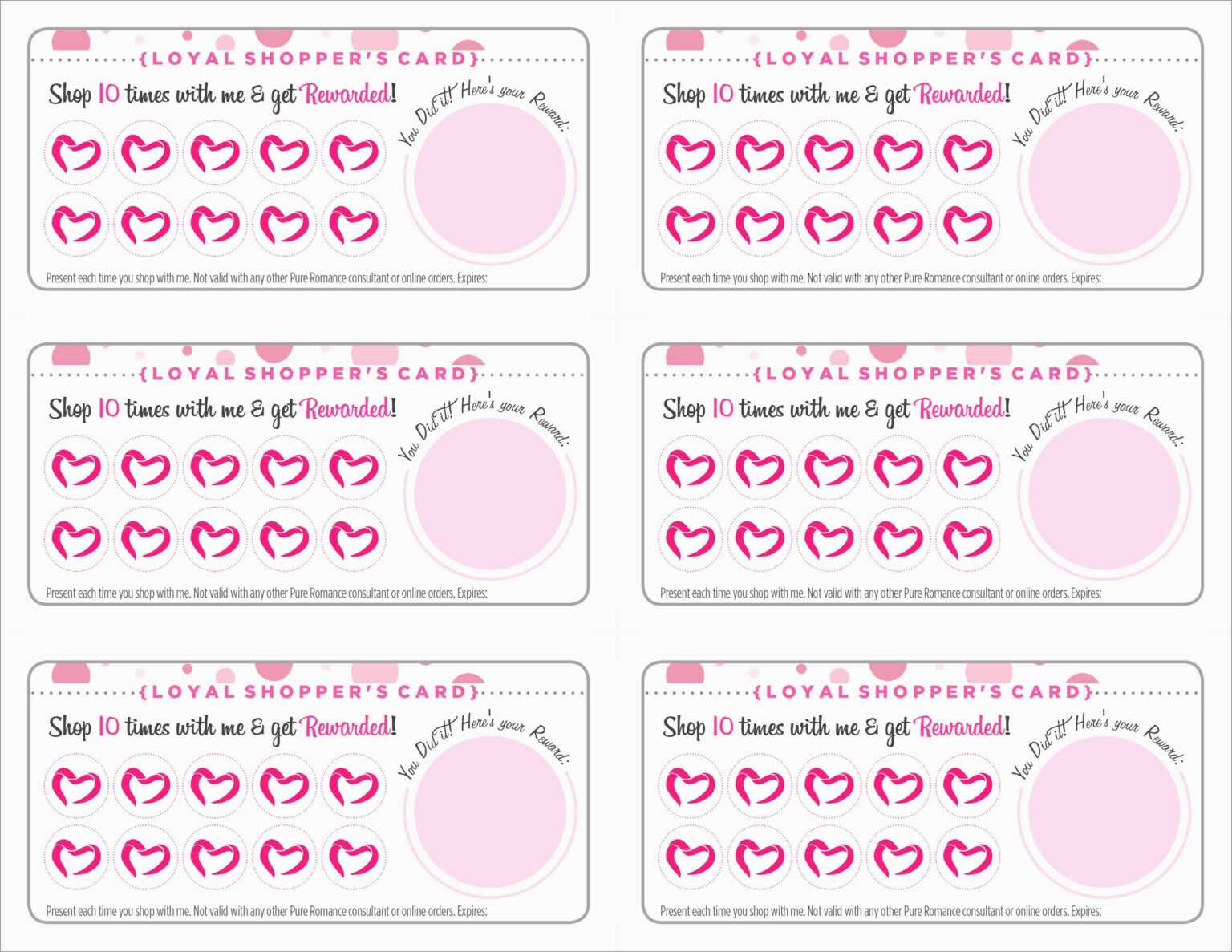 Free Printable Loyalty Card Template Calep midnightpig co with regard