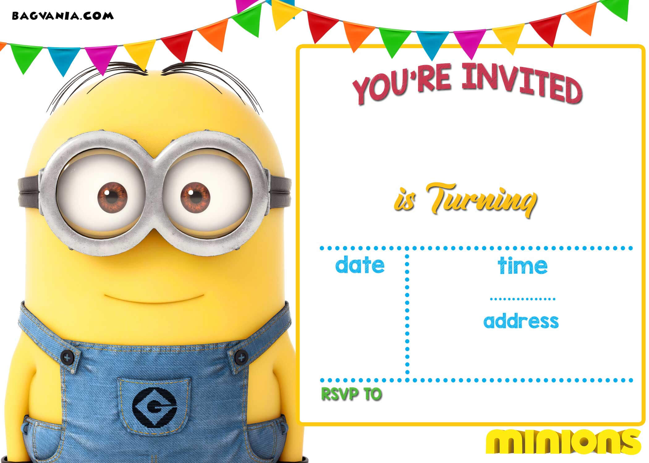 Free Printable Minion Birthday Invitation Templates – Bagvania Inside Minion Card Template