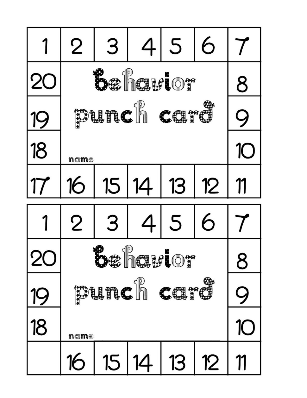 Free Printable Punch Card Template Carlynstudio for Business Punch
