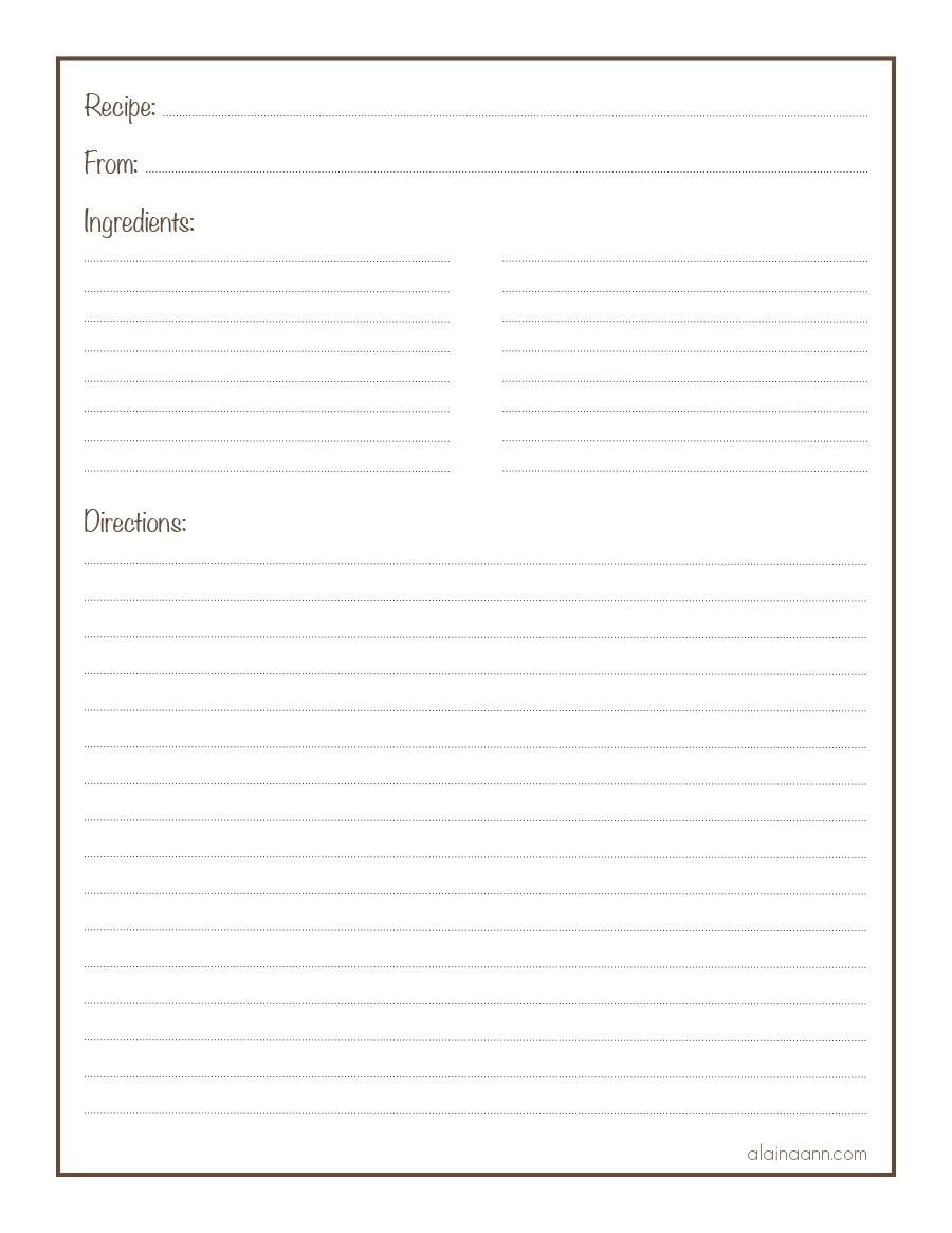 free download apple recipe card template