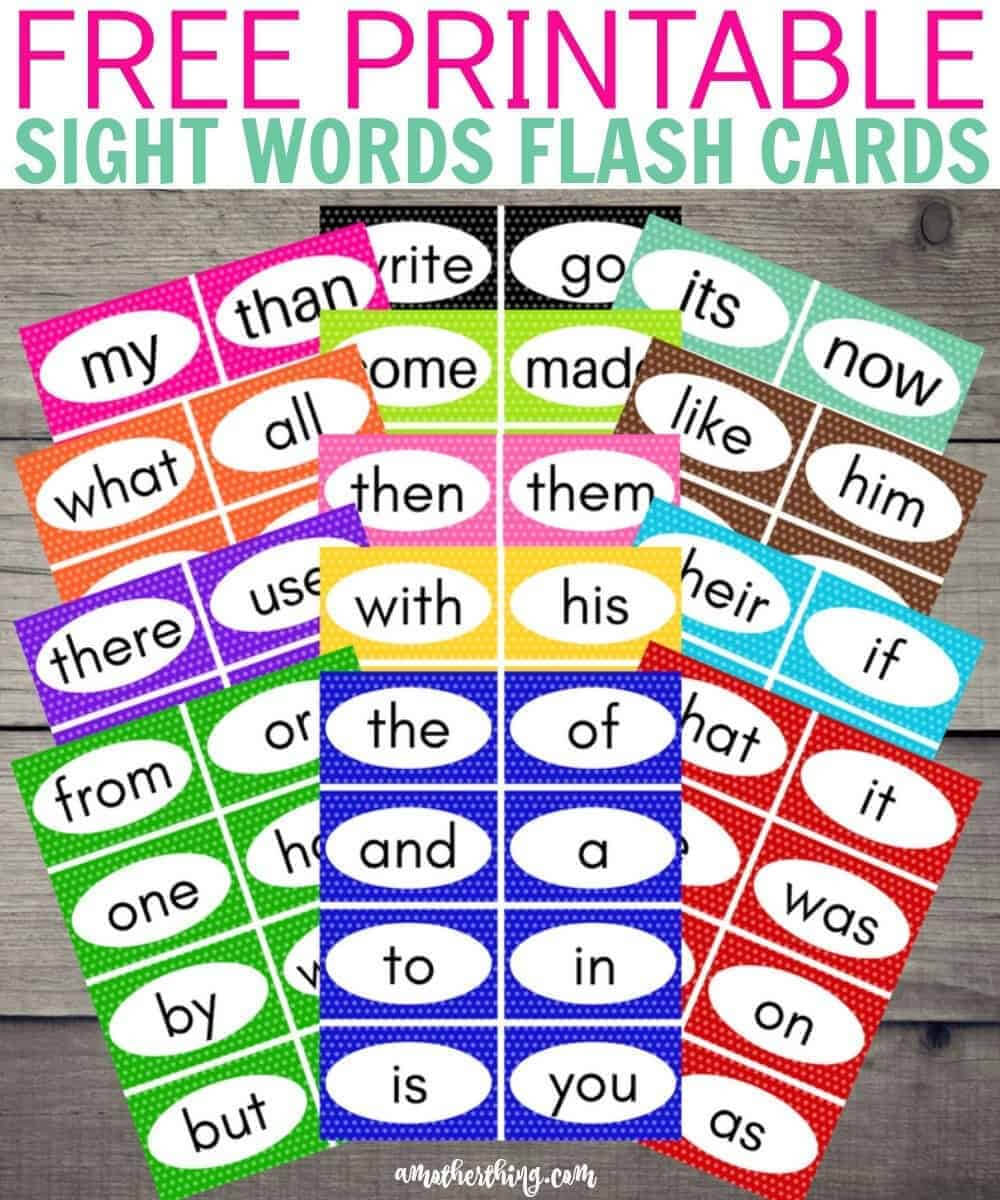 Free Printable Sight Words Flash Cards | It's A Mother Thing Throughout Free Printable Flash Cards Template