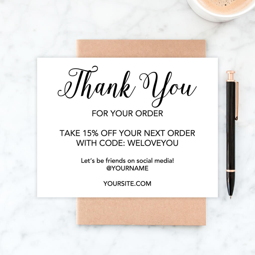 Free Printable Thank You Cards For Business – Chicfetti Within Free Printable Thank You Card Template