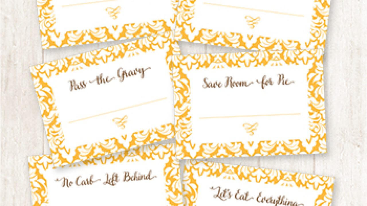 Free Printable Thanksgiving Place Cards | Chickabug Within Thanksgiving Place Cards Template
