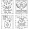 Free Printable Valentines Day Card Coloring Pages Inside Valentine Card Template For Kids