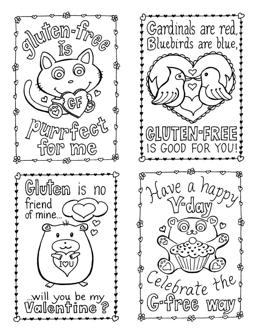 Free Printable Valentines Day Card Coloring Pages Inside Valentine Card Template For Kids