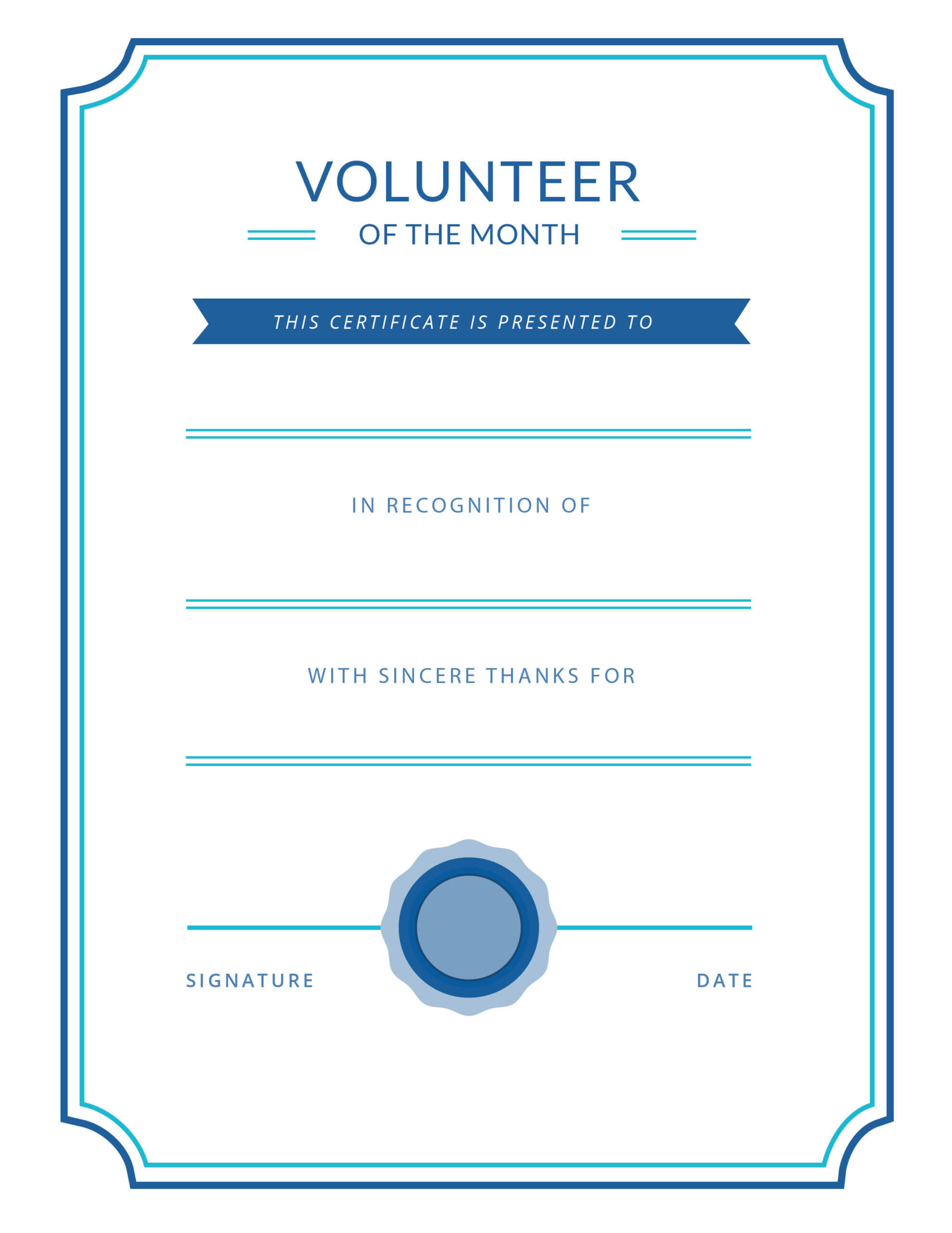 Free Printable Volunteer Appreciation Certificates | Signup In Volunteer Certificate Template