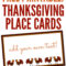 Free Printables: Thanksgiving Place Cards – Home Cooking Pertaining To Thanksgiving Place Cards Template