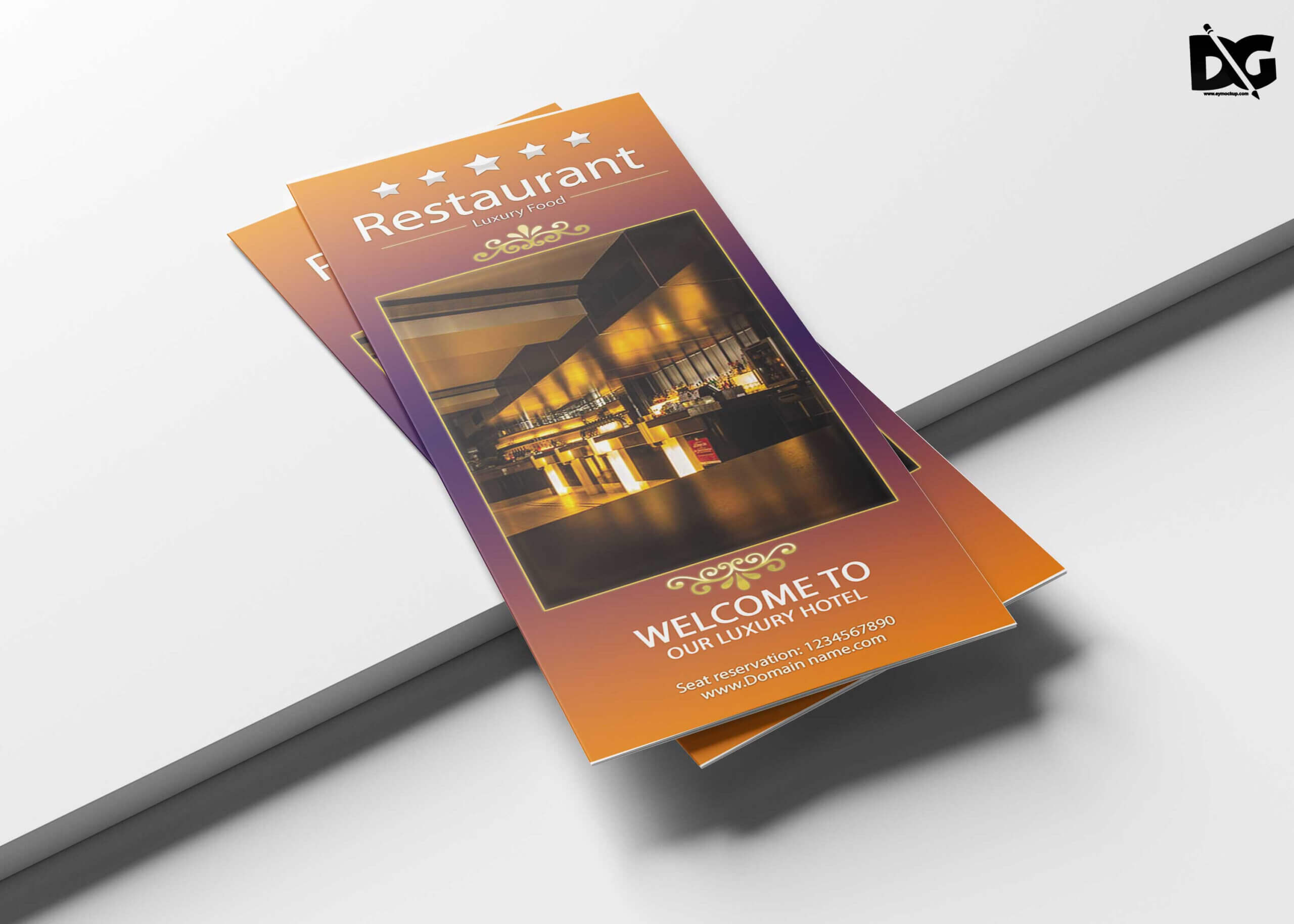 Free Psd Hotel Tri Fold Brochure Template | Free Psd Mockup With Welcome Brochure Template