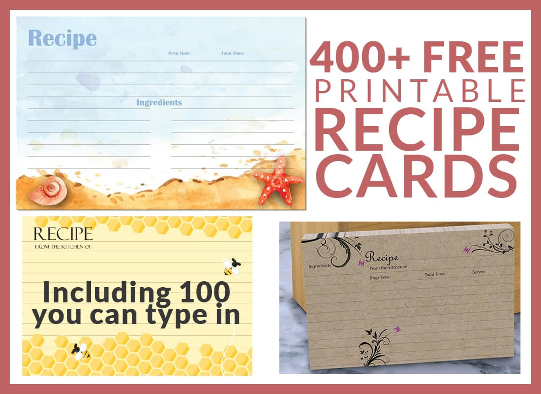 Free Recipe Cards - Cookbook People With Regard To Fillable Recipe Card Template