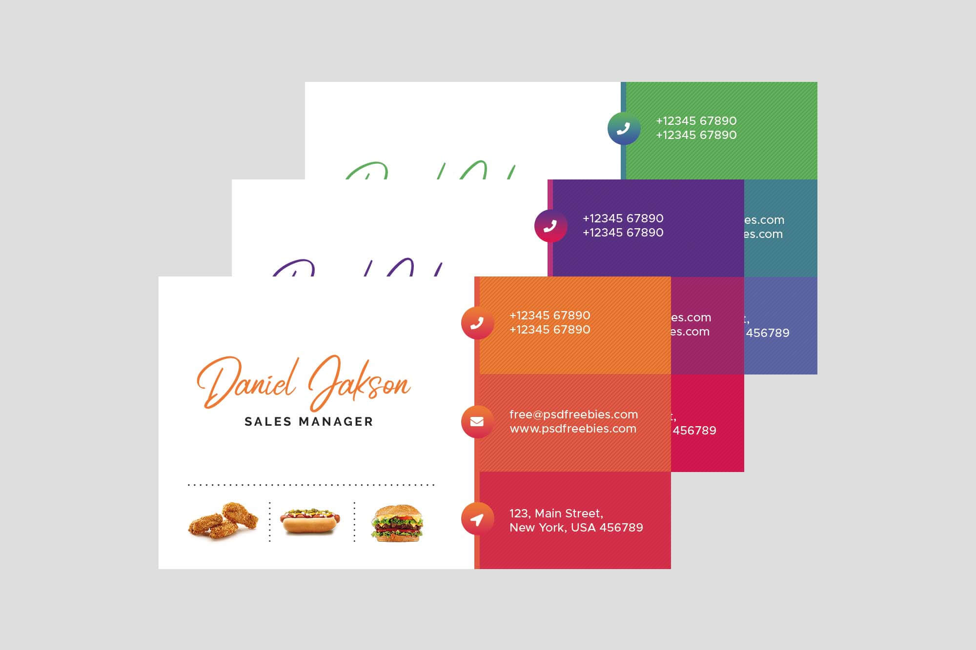 Free Restaurant Business Card Template (Psd) Within Restaurant Business Cards Templates Free