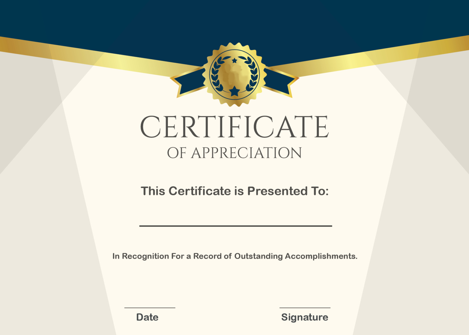 Free Sample Format Of Certificate Of Appreciation Template Regarding