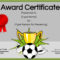 Free Soccer Certificate Maker | Edit Online And Print At Home Within Soccer Certificate Template