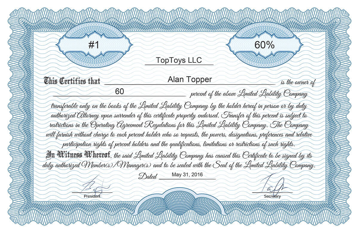 Free Stock Certificate Online Generator Inside Stock Certificate Template Word