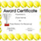 Free Tennis Certificates | Edit Online And Print At Home For Tennis Certificate Template Free
