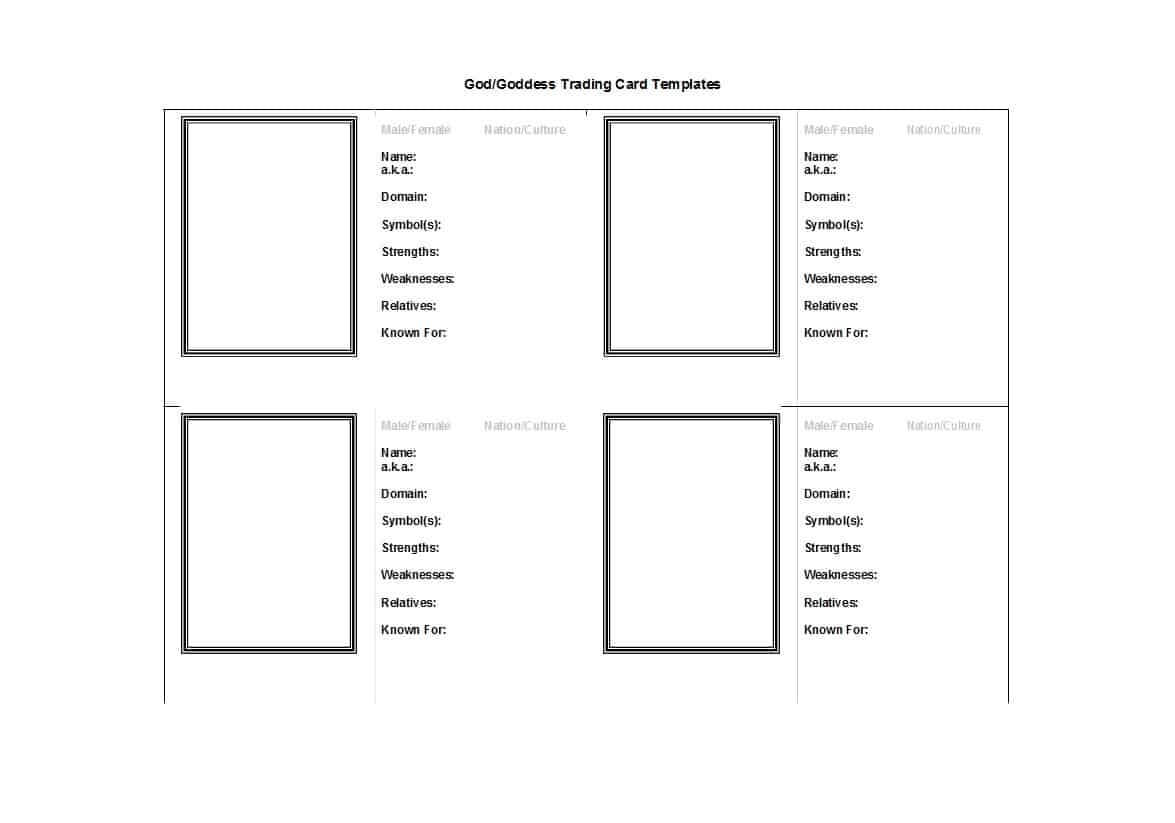 Free Trading Card Template - Calep.midnightpig.co For Superhero Trading Card Template