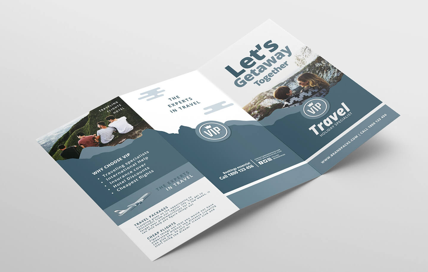 Free Travel Agency Poster & Brochure Template In Psd, Ai For Hotel Brochure Design Templates