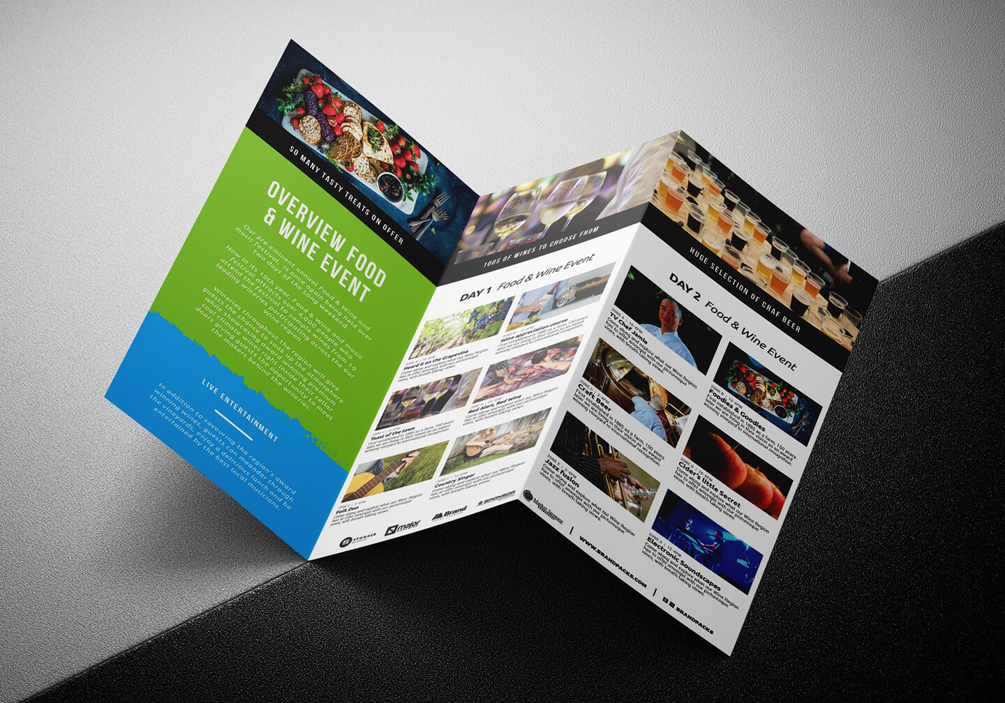 Free Tri Fold Brochure Template For Events & Festivals – Psd In Free Three Fold Brochure Template