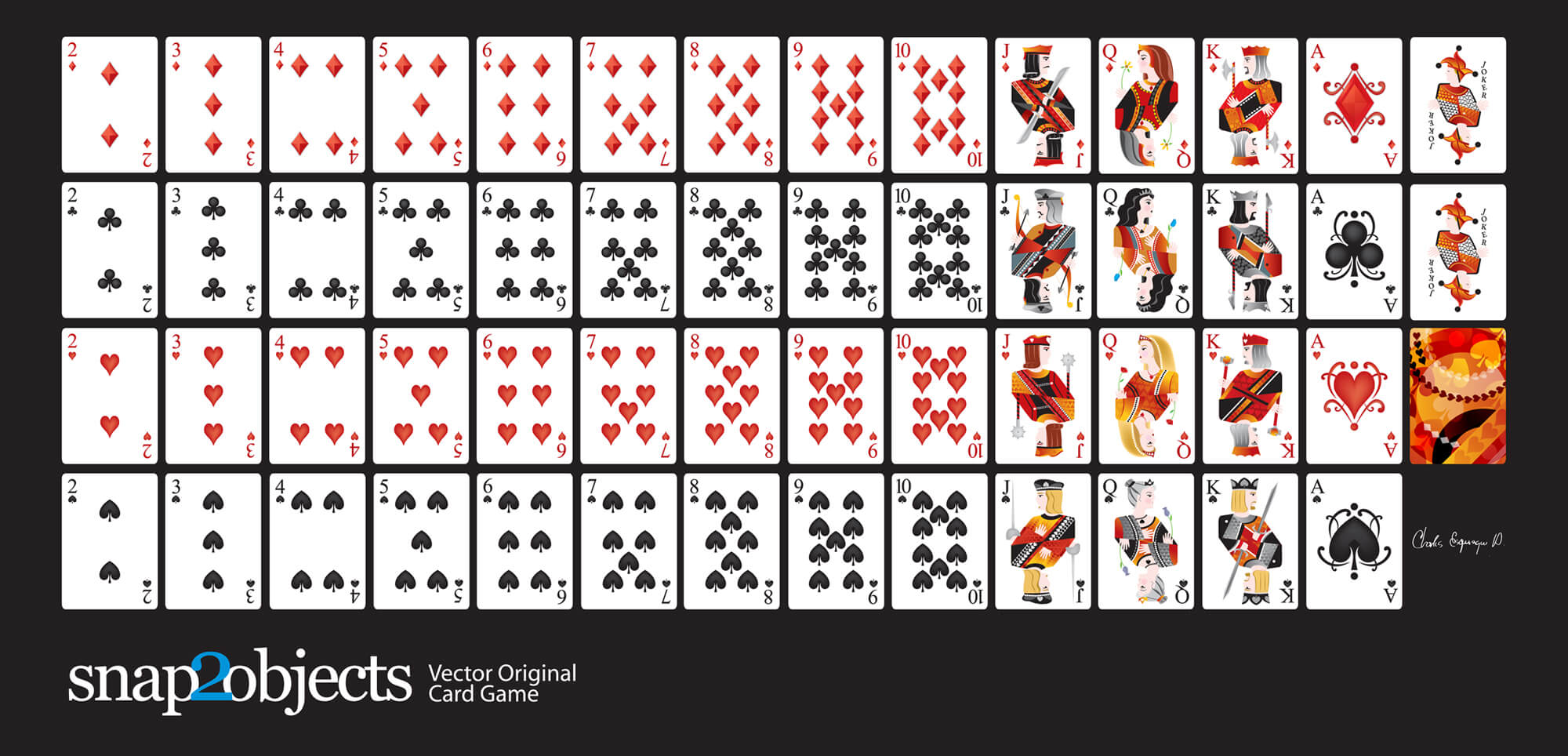 Free Vector Playing Cards Deck – Snap2Objects With Regard To Template For Playing Cards Printable