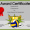 Free Volleyball Certificate | Edit Online And Print At Home Intended For Free Printable Funny Certificate Templates