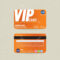 Front And Back Vip Member Card Template Vector Illustration Inside Membership Card Template Free