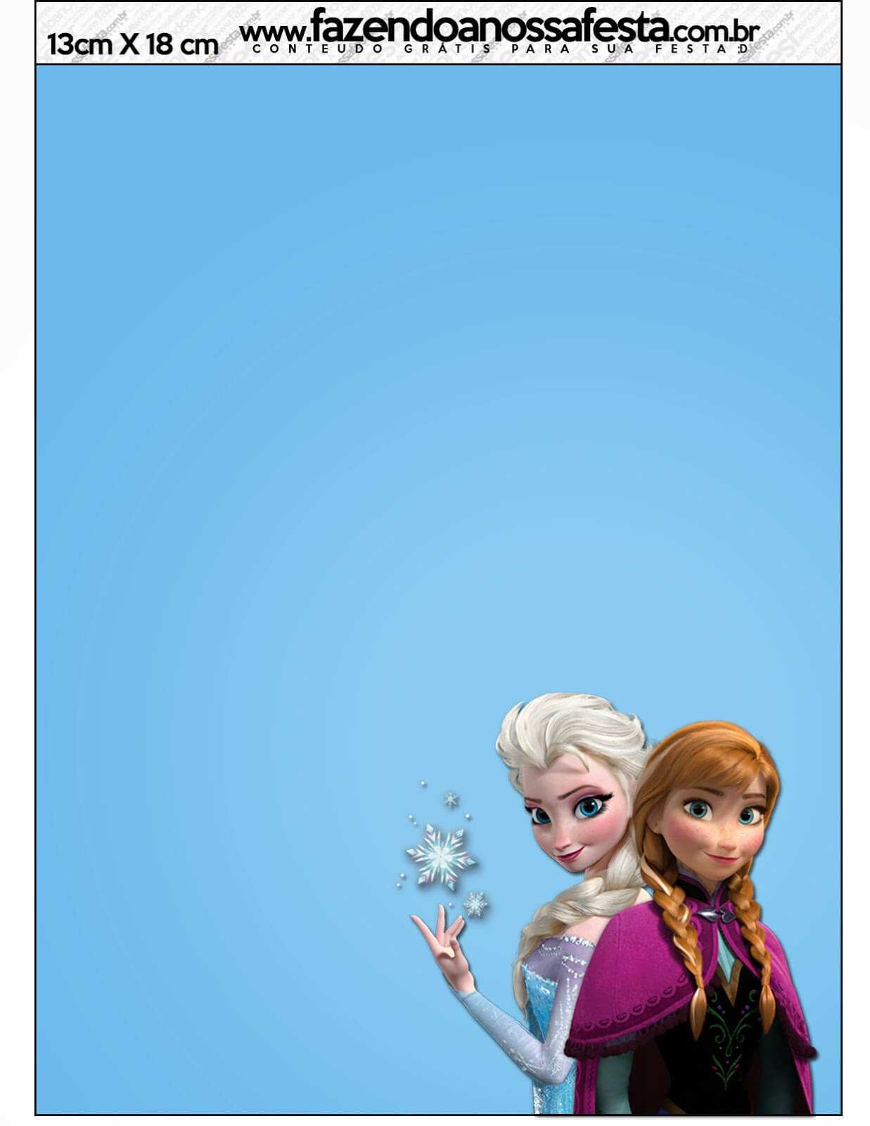 Frozen Free Printable Cards Or Party Invitations Oh My Intended For Frozen Birthday Card 