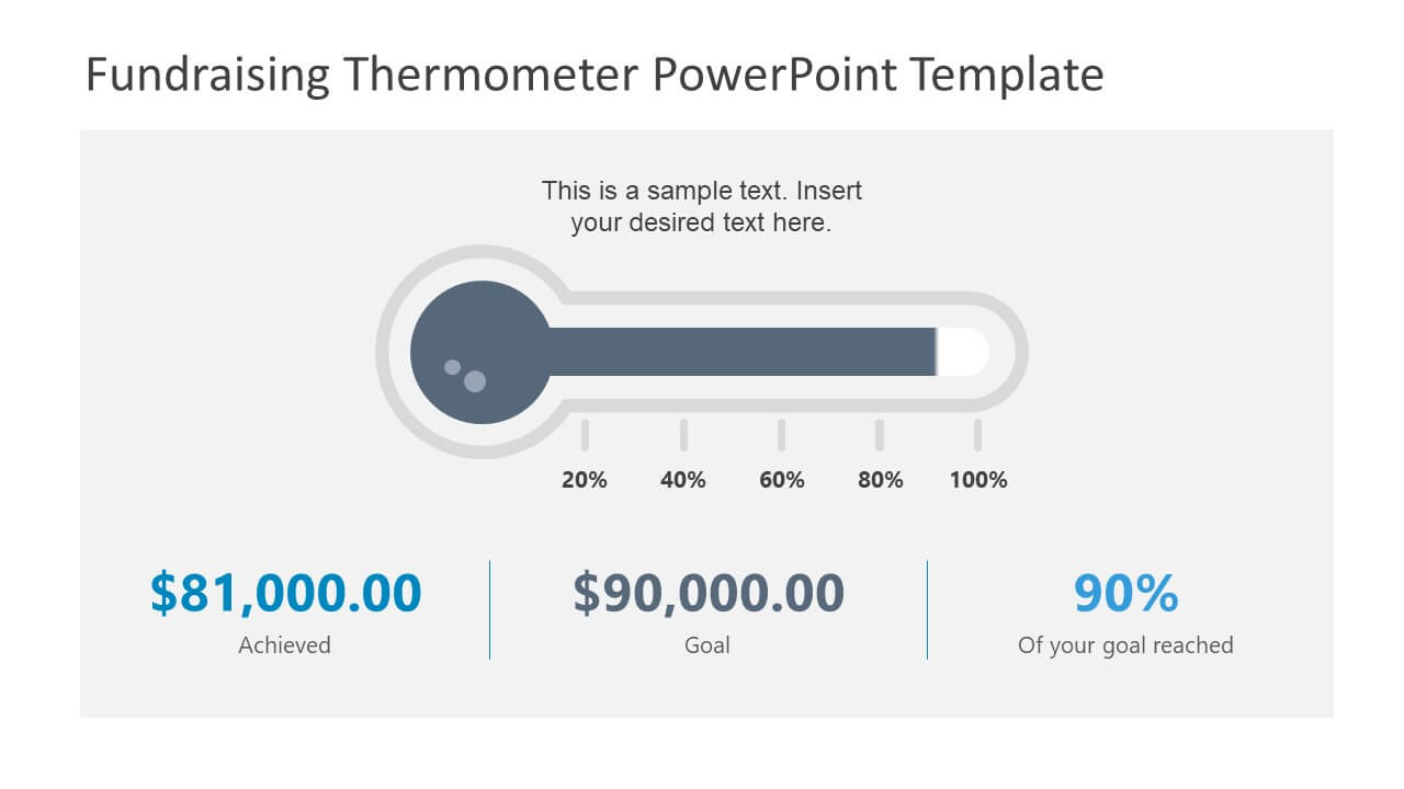 Fundraising Thermometer Powerpoint Template In Powerpoint Thermometer Template