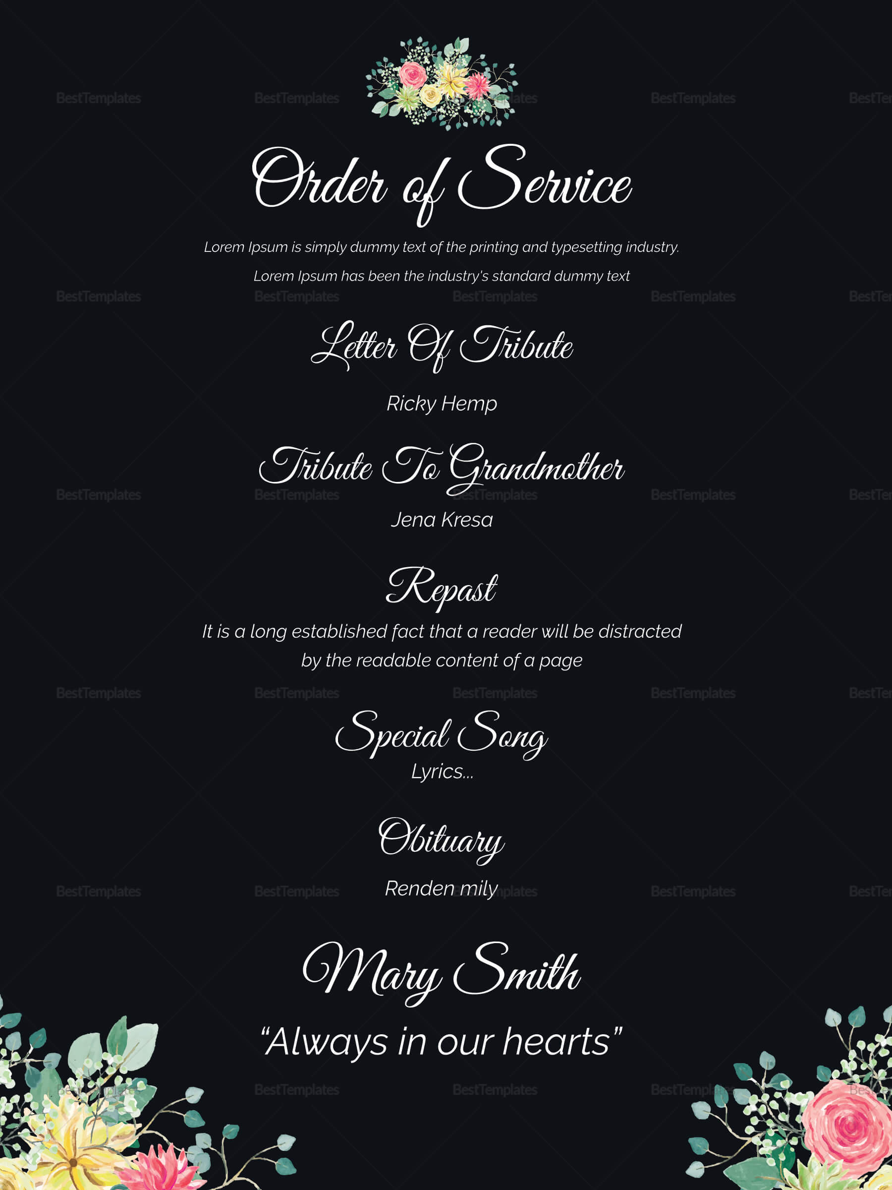 Funeral Invitation – Calep.midnightpig.co Within Funeral Invitation Card Template